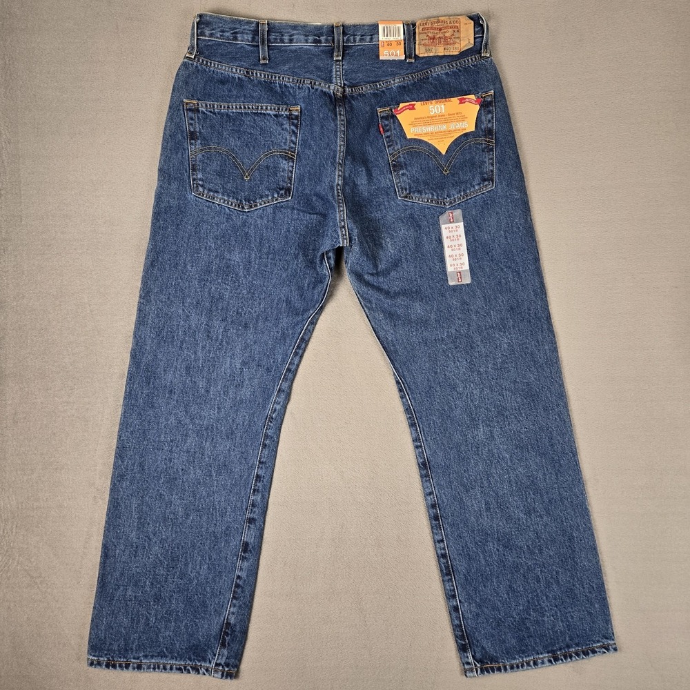 Vtg Levi's 501 Jeans Mens 40x30 Pre-Shrunk Medium Stonewash Deadstock Y2K NWT‎